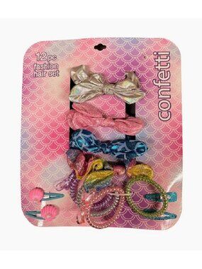 Confetti 12 Piece Girls Fashion Hair Set - New